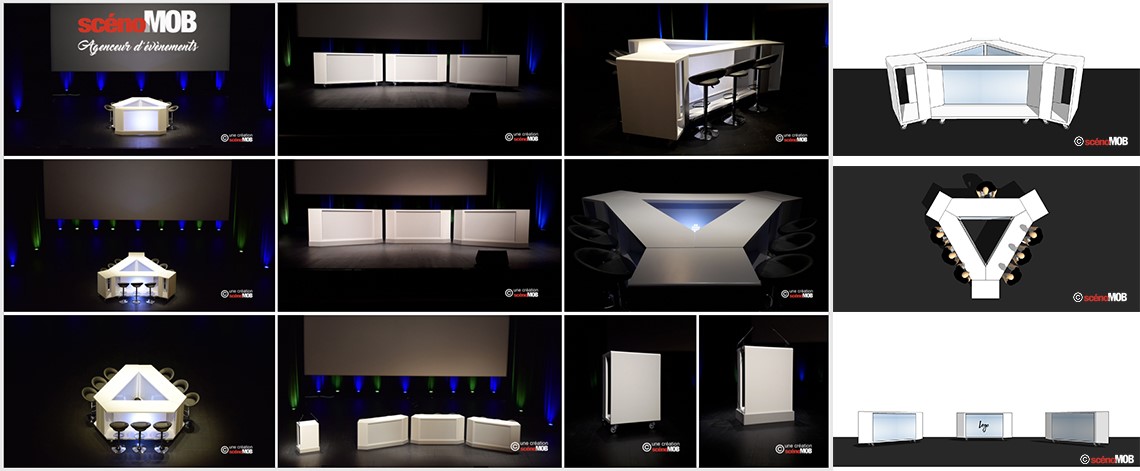 agence événementielle vendée, organisation d'événement en Vendée, assemblée générale, convention, colloque, table ronde, mobilier de scène, décor de scène, location de mobilier TV, vente de mobilier de plateau TV, scénomob, Vendée, Nantes, Angers, Tours, Niort, la Rochelle, Rennes