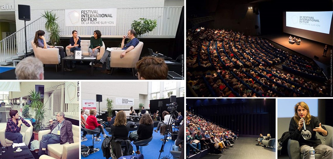 décor pour événement, agencement d'espace pour événement, agence événementielle, location de mobilier, scénographie événementielle, scénomob, festival du film de la Roche sur Yon, FIF 2019, Vendée